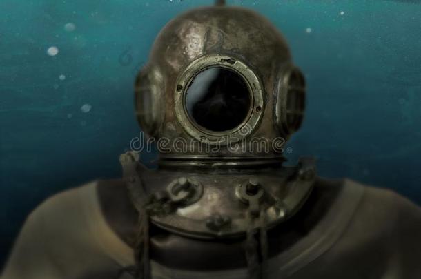 历史的深的-海潜水员作品