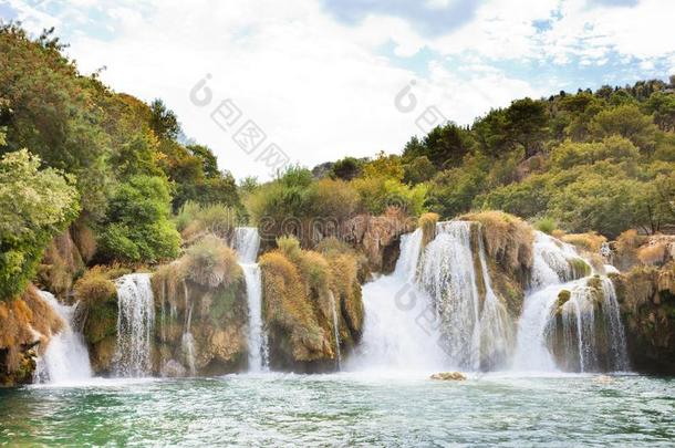 克尔卡河,西贝尼克,克罗地亚-自然在它的最好的在内克尔卡河N在ional