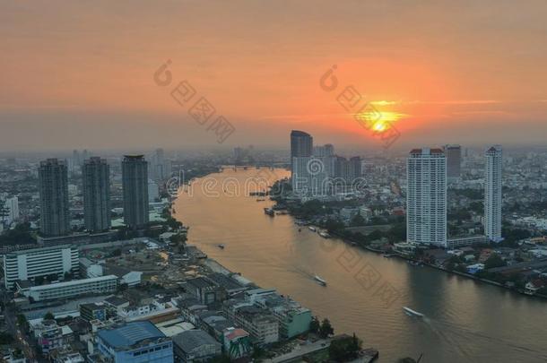 扇形棕榈细纤维城市在日落.扇形棕榈细纤维城市在日落时间,旅馆和关于