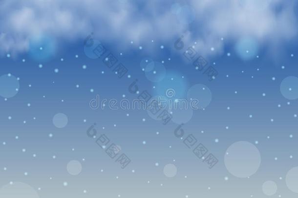 背景幕布云雨或雪和蓝色背景