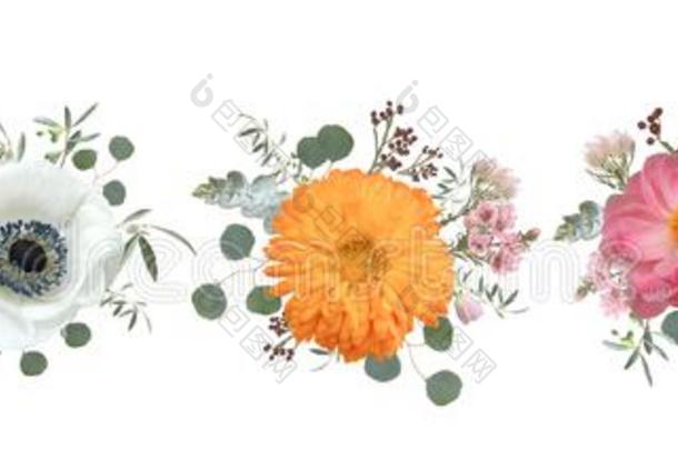 真的花的花束设计:花园粉红色的桃子薰衣草多乳脂的或似乳脂的便壶
