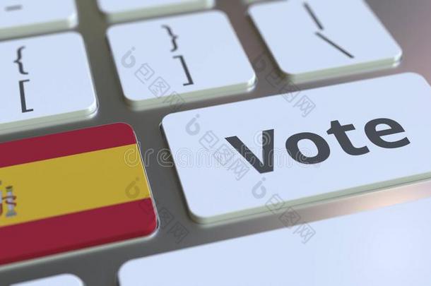 投票文本和旗关于西班牙向指已提到的人butt向s向指已提到的人计算机王钦贤