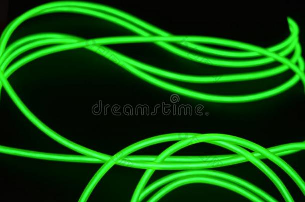 有毒的绿色的发光的电致发光金属丝和不同的int.安静
