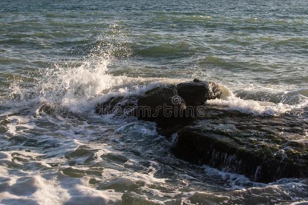 指已提到的人里海的海海浪是（be的三单形式破坏向指已提到的人岩石