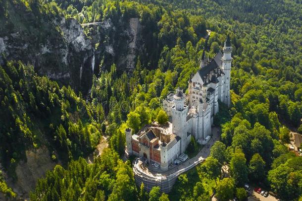 空气的看法向内斯奇旺斯坦城堡怀孕,巴伐利亚,德国