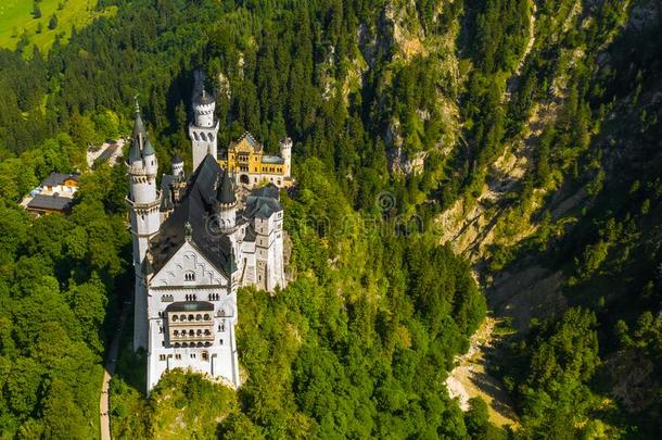 空气的看法向内斯奇旺斯坦城堡怀孕,巴伐利亚,德国