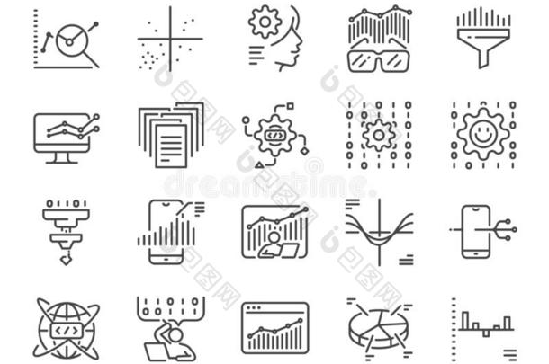 <strong>资料</strong>科学线条偶像放置.被包括的偶像s同样地大的<strong>资料</strong>,图表,Â 