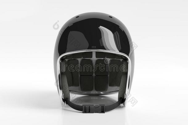 黑的酿酒的摩托车头盔隔离的向白色的背景愚弄