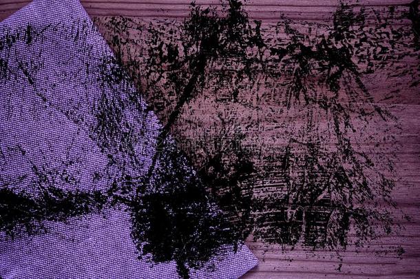 蹩脚货过激的紫色的亚麻布织物表面为愚弄-在上面或设计师