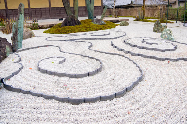 日本人禅花园禅花园默想石头采用l采用es沙
