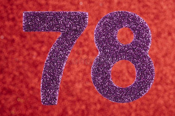 数字七十-num.八紫色的颜色越过一红色的b一ckground.生日