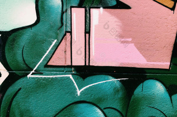 在墙上的乱涂乱写墙背景.都市的大街艺术