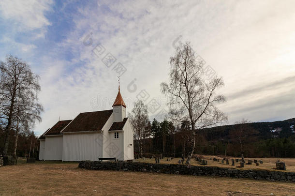 很小的木制的教堂采用Hillestad采用托夫达尔,AustriaHangary奥匈帝国-<strong>啮齿</strong>动物norwegisc挪威的