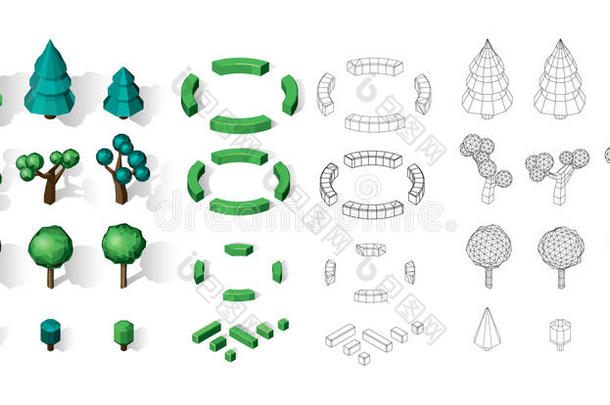 等大的矢量树放置.风景构造器衣物和装备.