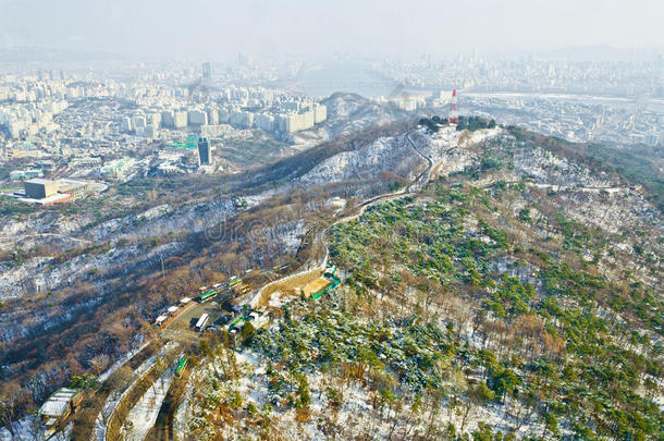 首尔风景从指已提到的人顶关于首尔塔