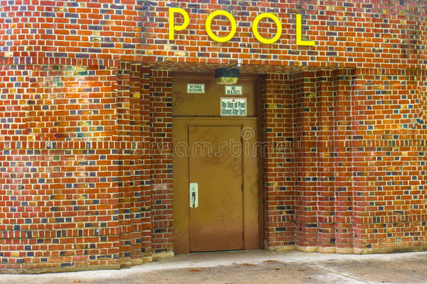 游泳水池公众的入口