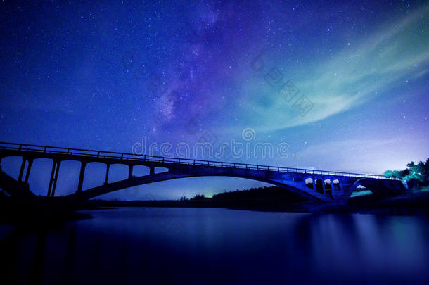 星河和桥背景