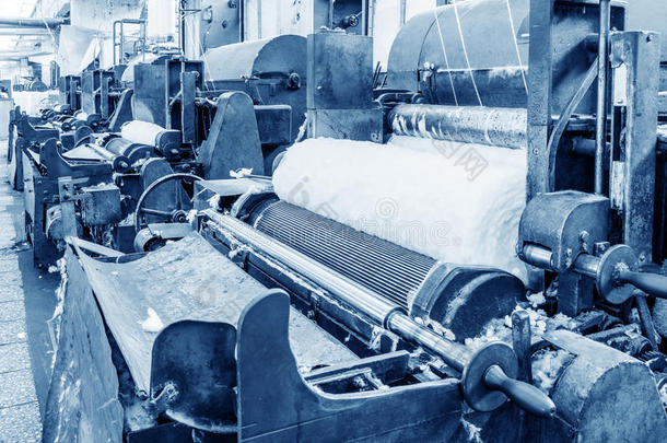 梳理机器为纺织品磨坊