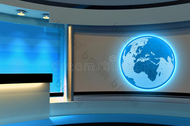television电视机工作室.新闻工作室.蓝色工作室.指已提到的人完美的背景幕布为一