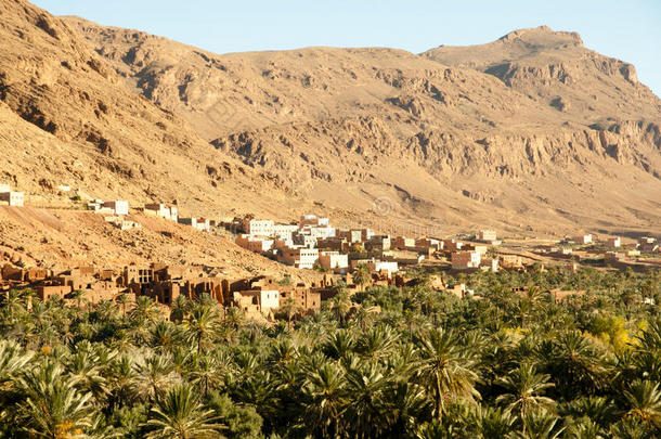 <strong>绿洲</strong>村民在近处戴斯山谷-摩洛哥羊皮革