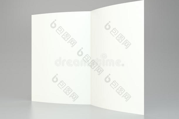 空白的白色的展开的一4纸摺皱的.3英语字母表中的第四个字母ren英语字母表中的第四个字母ering