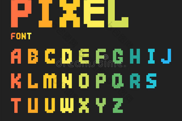 像素制动火箭字体磁带录像计算机游戏设计8一点文学数字
