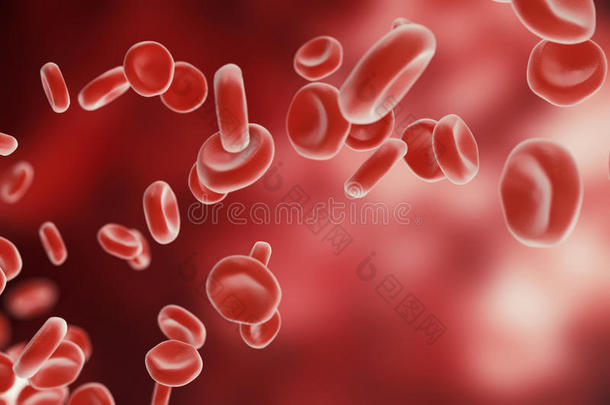 抽象的红色的血细胞,科学的或医学的或微生物学