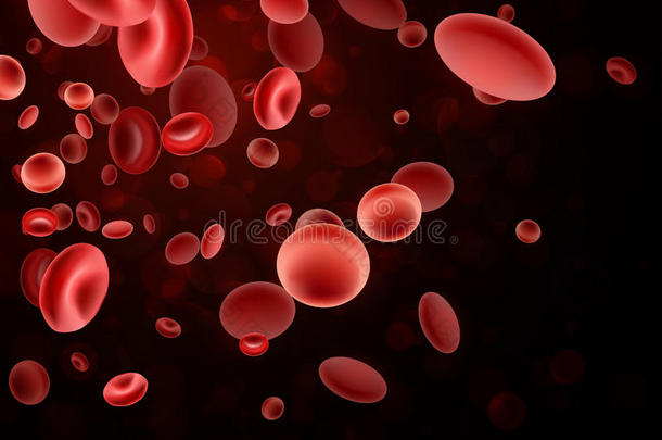 红色的流动血细胞背景.
