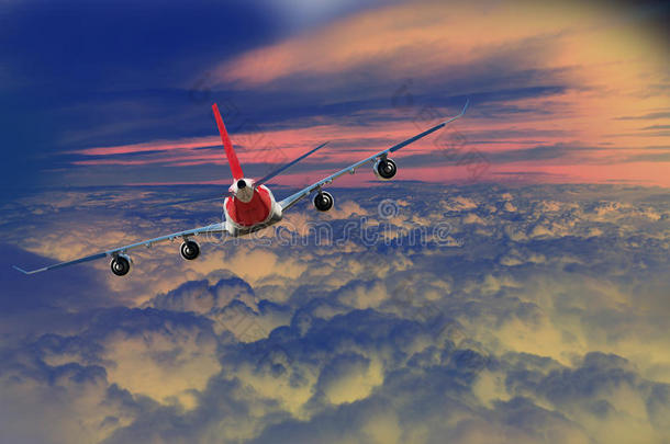 飞机云旅行天航空天空速度水平背景balls球