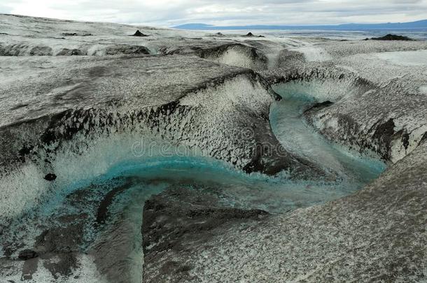 大的冰河在凯文·福约尔,冰岛