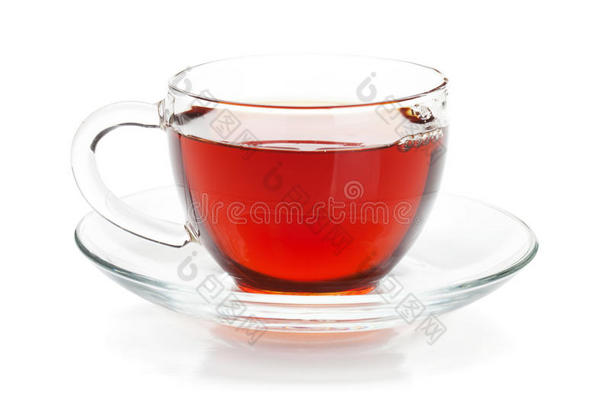 黑的茶水采用玻璃杯子
