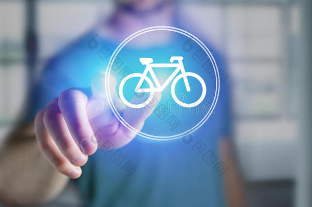 自行车偶像越过装置-运动和科技观念