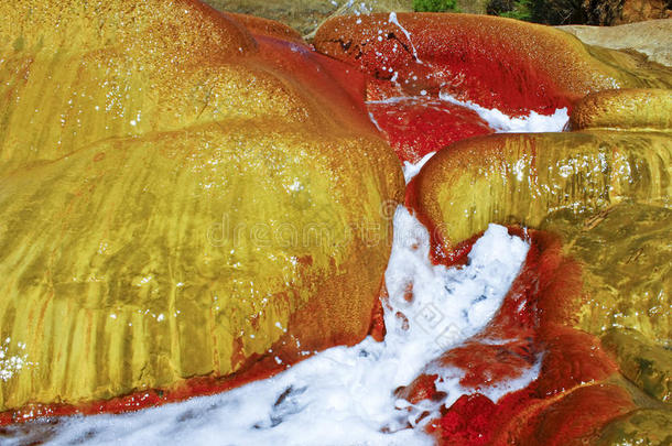 富有色彩的泥土关于形势分析间歇喷泉
