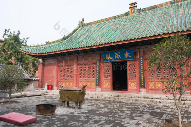 河南,中国-octagonal八角形的262015:徐州的孔子的庙在春季