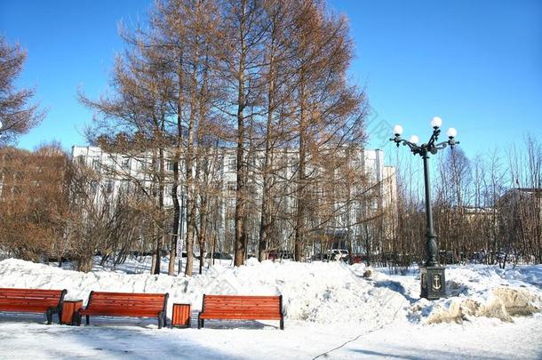 中心的公园采用指已提到的人中心关于指已提到的人摩尔曼斯克城市,俄罗斯帝国