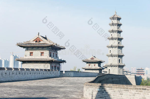 山西,中国-氏族232015:大同城市墙.一f一mous历史