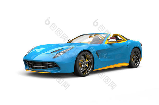 光滑的蓝色快的速度比赛有关运动的汽车和黄色的详细资料和埋