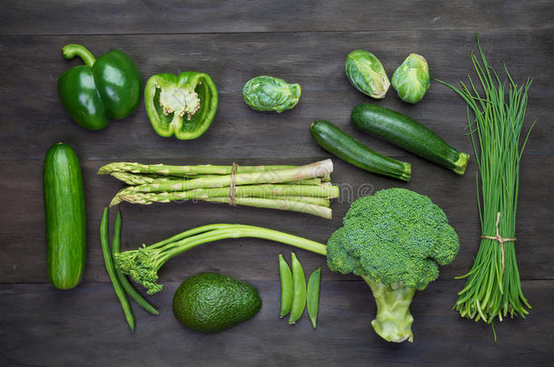 新鲜的绿色的有机的蔬菜