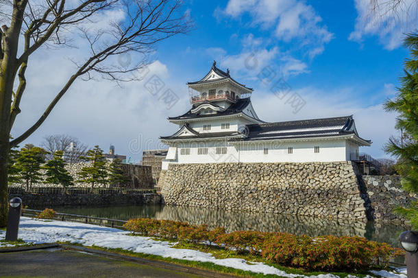 富山城堡和雪采用富山城市