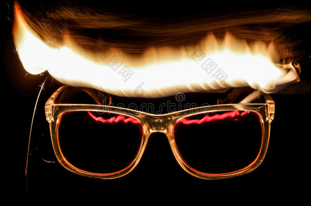 眼镜向火