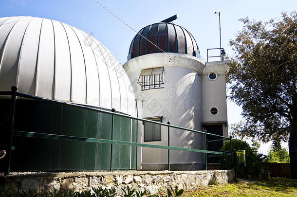 热那亚,意大利-天文学的天文台向指已提到的人<strong>黄</strong>貂虫小山