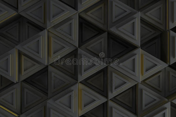 模式关于灰色的三角形棱柱体和黄色的灼热的台词