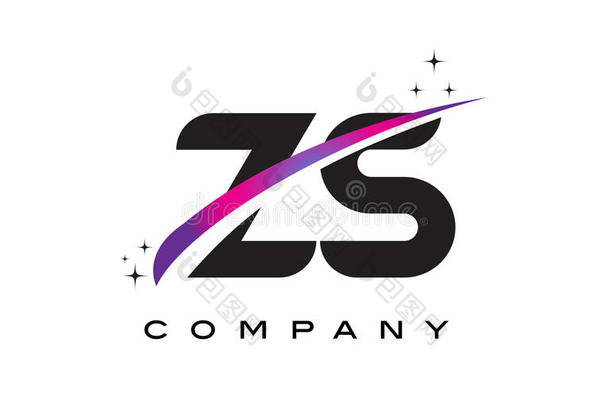 zs公司英语字母表的第26个字母英文字母表的第19个字母黑的信标识设计和紫色的品红英文字母表的第19个字母woosh