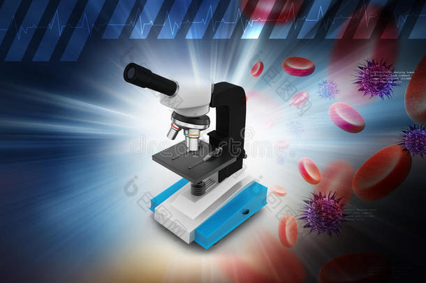 显微镜和血小板和病毒