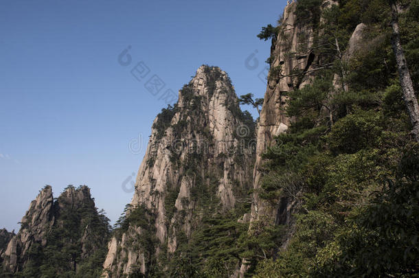 美丽的看法关于黄山-黄色的山,中国