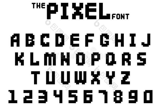 像素制动火箭<strong>字体</strong>磁带录像计算机<strong>游戏</strong>设计8一点文学数字