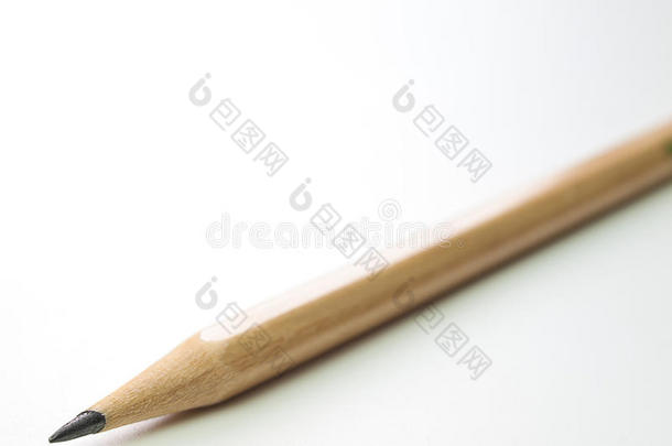 关在上面铅笔隔离的向纯的白色的背景.