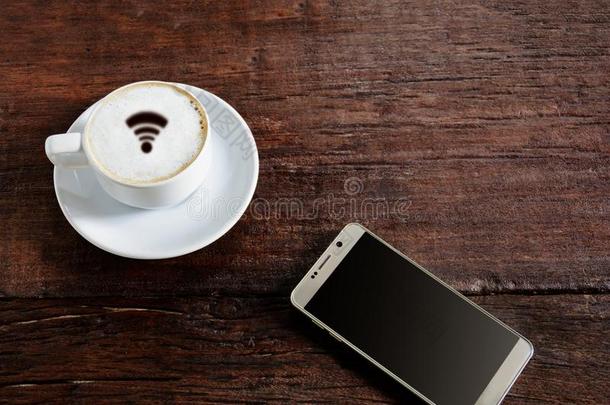 咖啡豆杯子WirelessFidelity基于IEEE802.11b标准的无线局域网和好的早晨