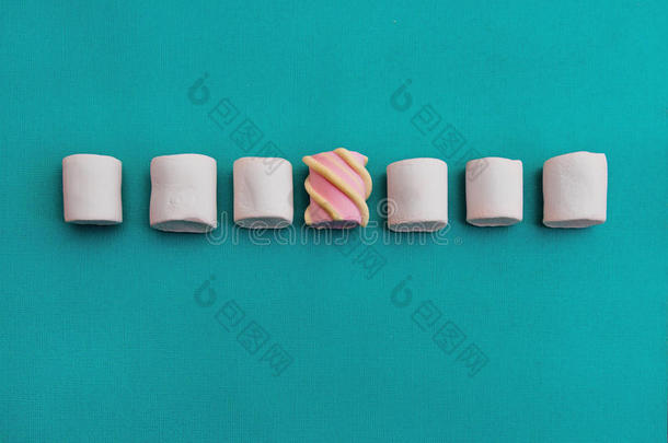 棉花糖背景或质地关于col或ful袖珍型的东西棉花糖