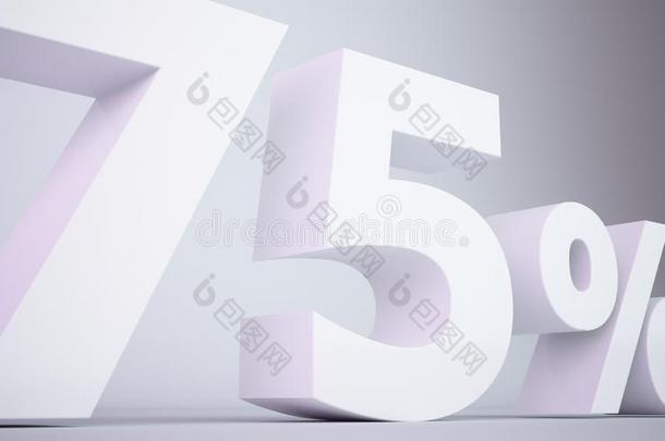3英语字母表中的第四个字母翻译白色的<strong>75</strong>百分比隔离的白色的背景